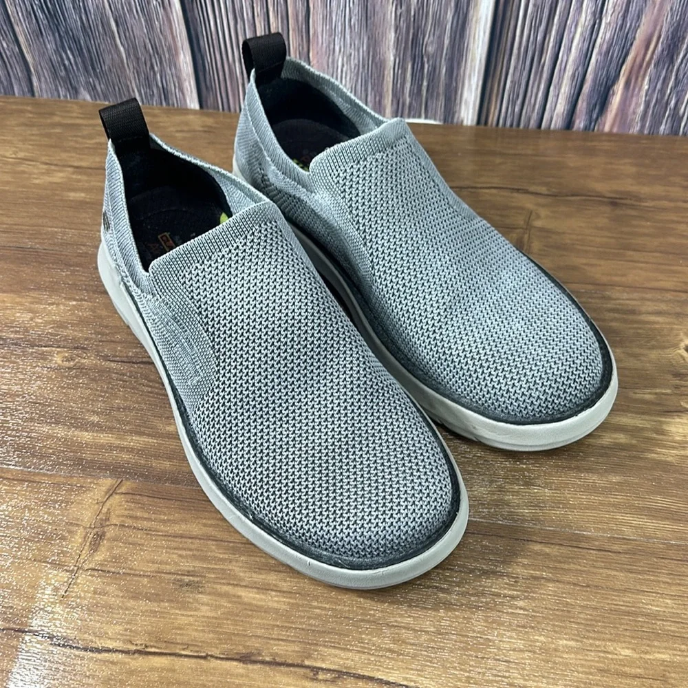 Skechers Men's Doveno Oswyn Fly Vegan Slip-Ons Charcoal Gray  Size 7